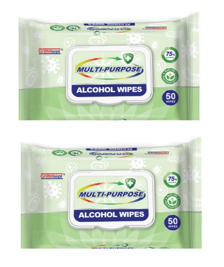 Wholesale GERMISEPT Multipurpose Alcohol Cleaning Wipes, 50 Count Pack, 24  Packs Case. Low as $139.30 case